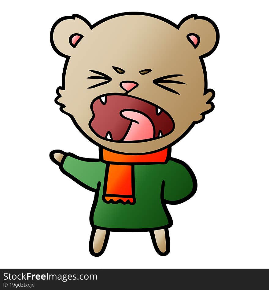 angry cartoon bear. angry cartoon bear