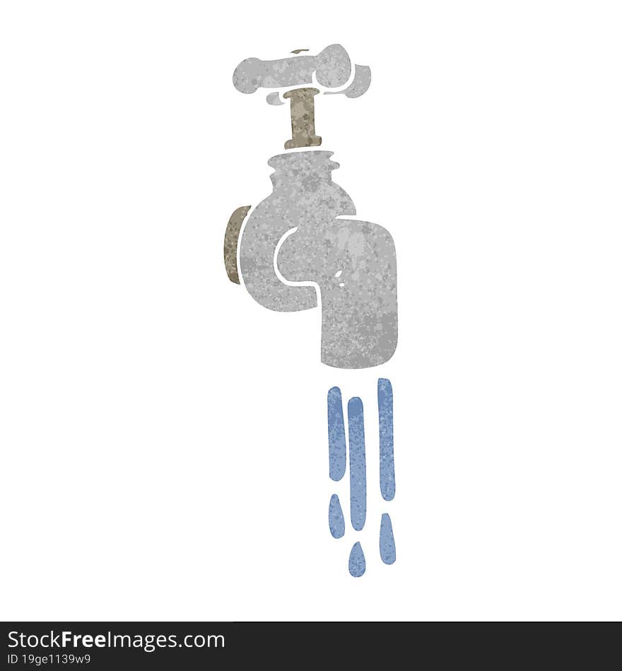 Retro Cartoon Running Faucet