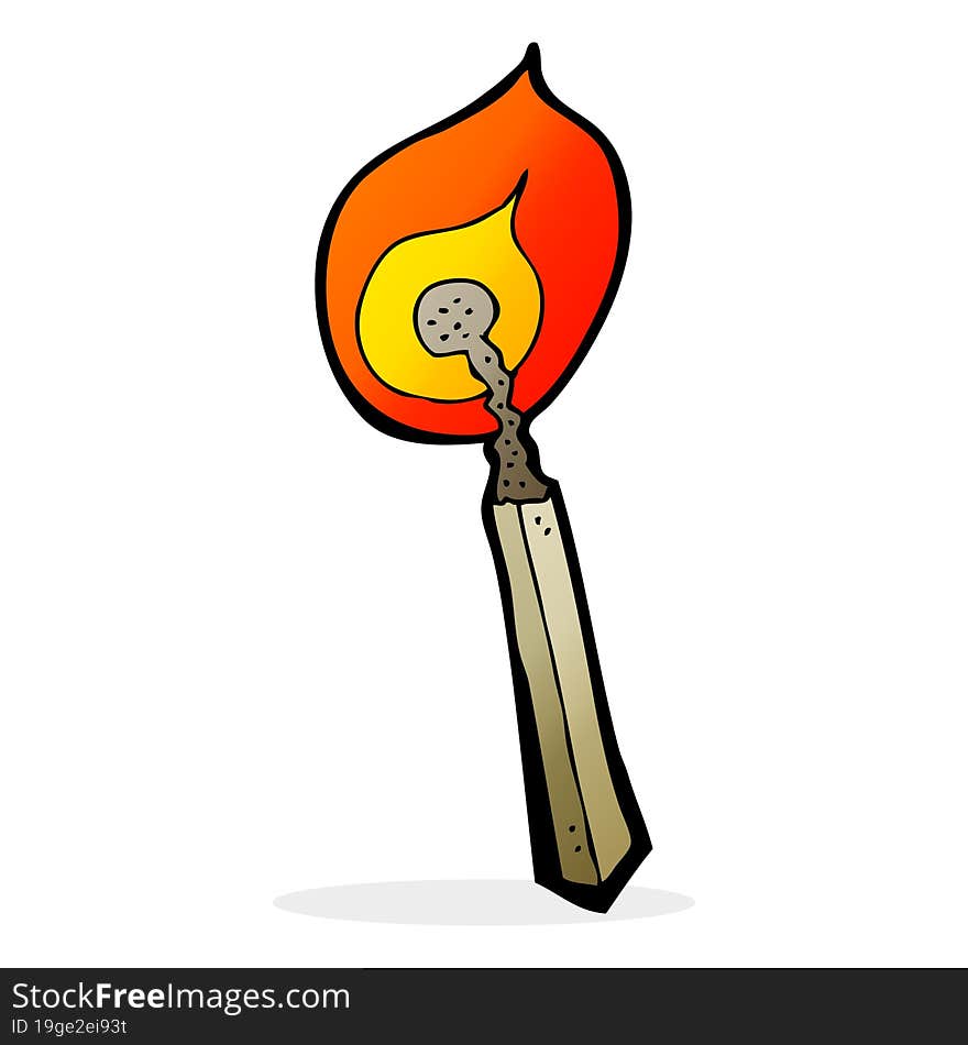 cartoon burning match