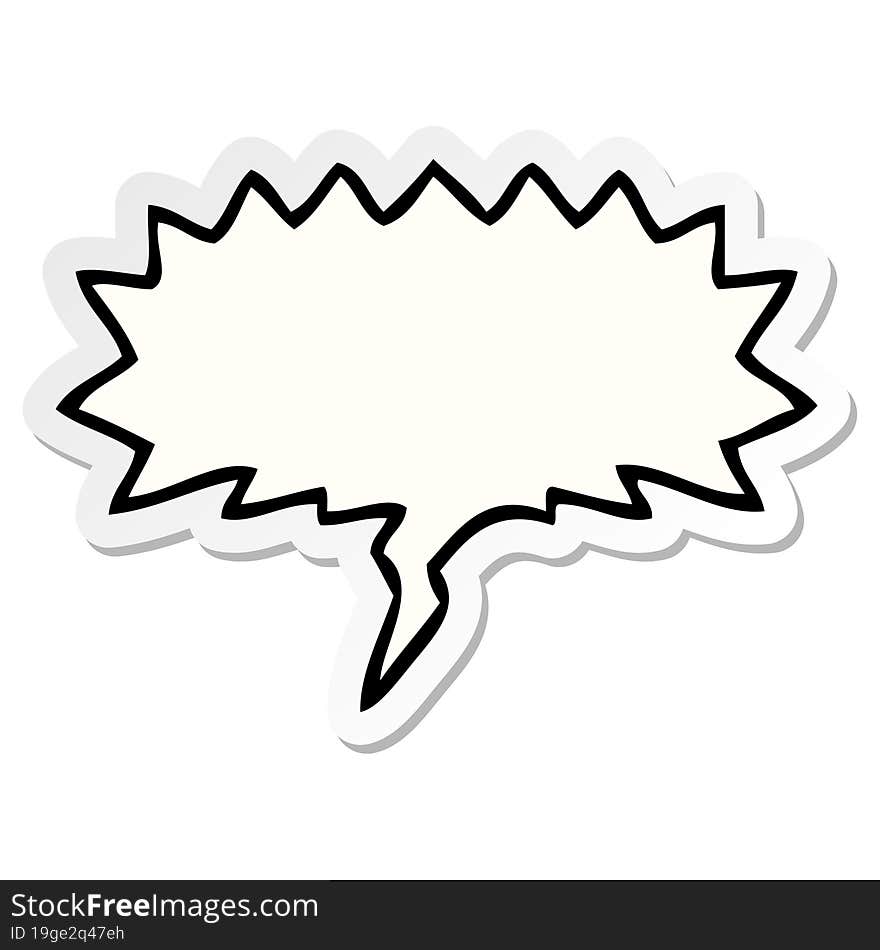 cartoon speech bubble sticker with speech bubble sticker