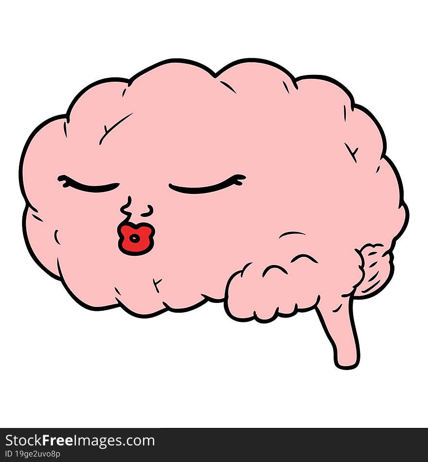 cartoon brain. cartoon brain