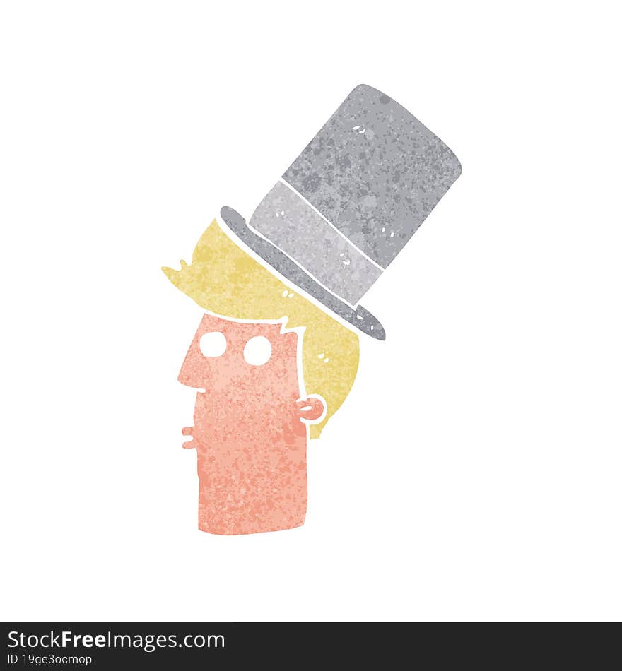 cartoon man wearing top hat