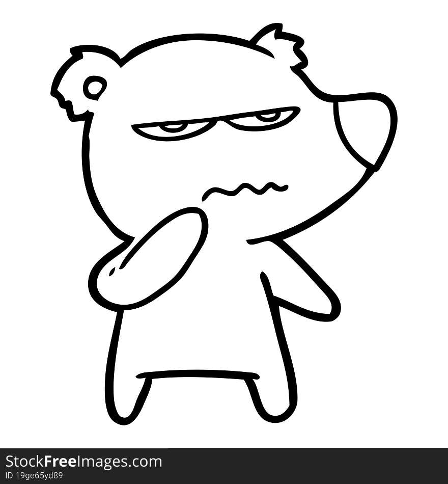 angry bear polar cartoon. angry bear polar cartoon