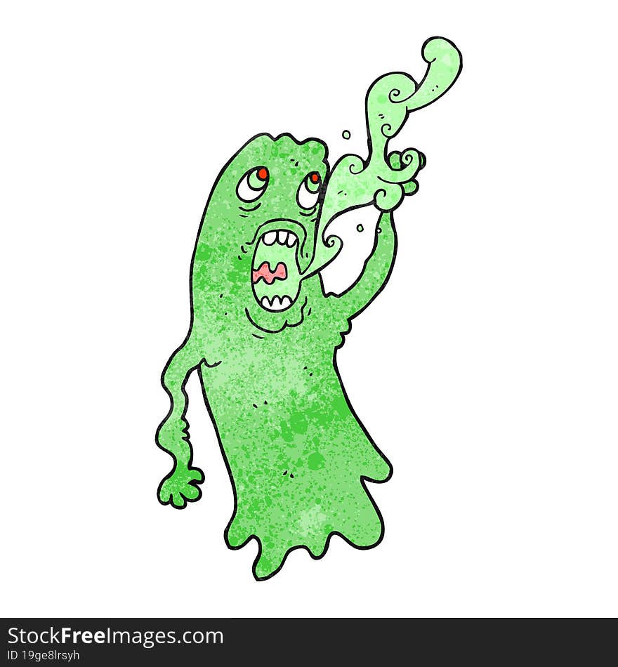 freehand drawn texture cartoon ghost