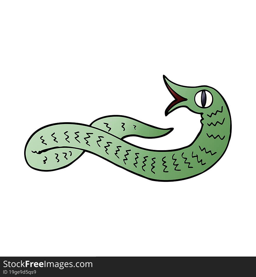 cartoon doodle medieval snake