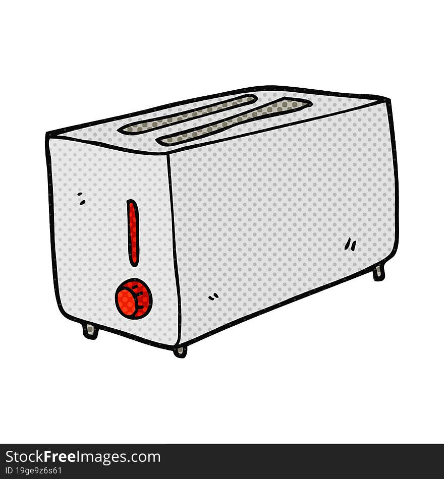 freehand drawn cartoon toaster