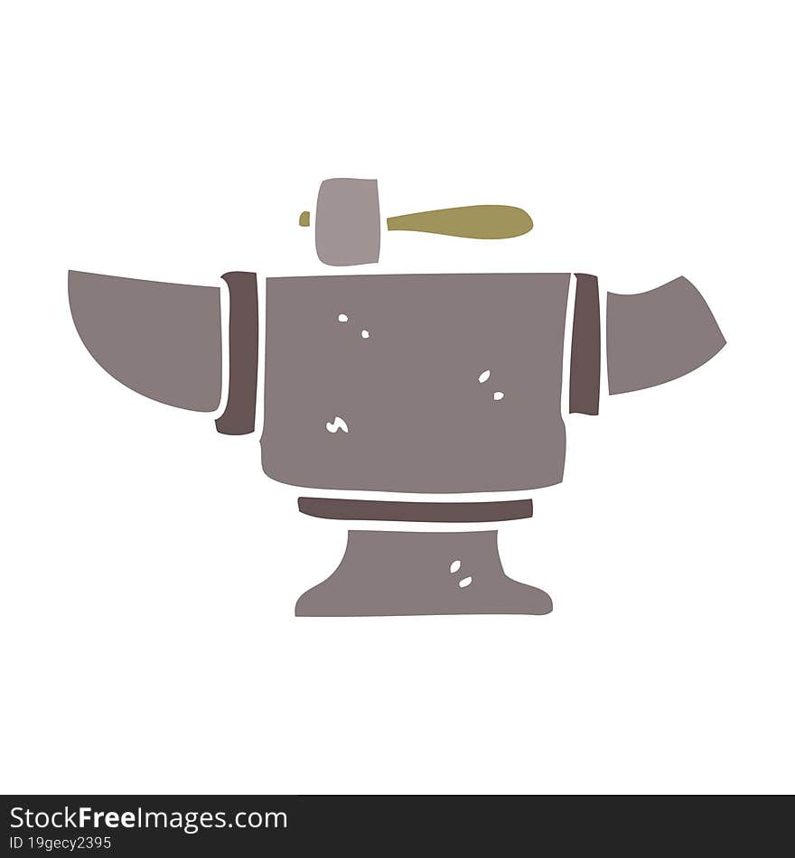 cartoon doodle heavy old anvil