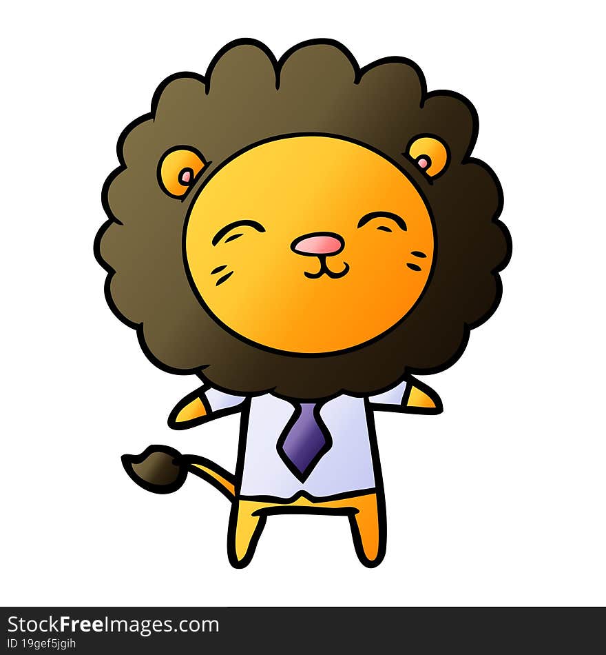 cartoon lion in business clothes. cartoon lion in business clothes