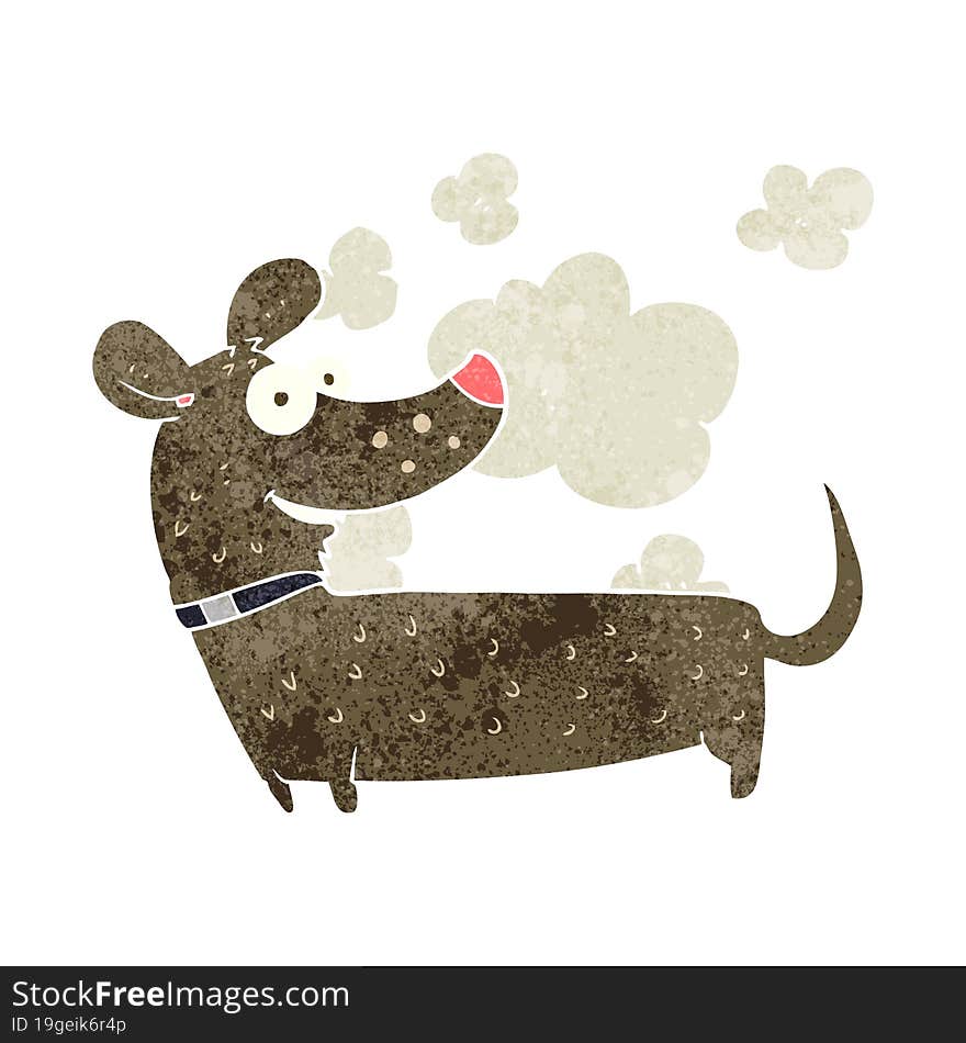 Retro Cartoon Happy Dog