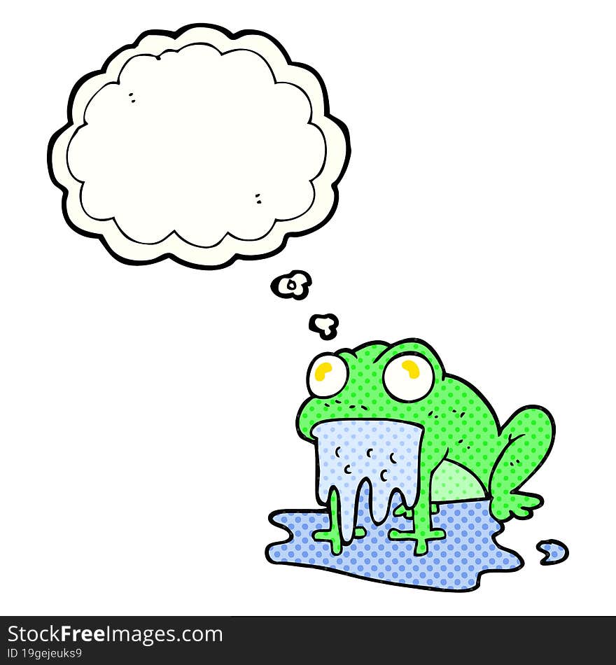 thought bubble cartoon gross little frog