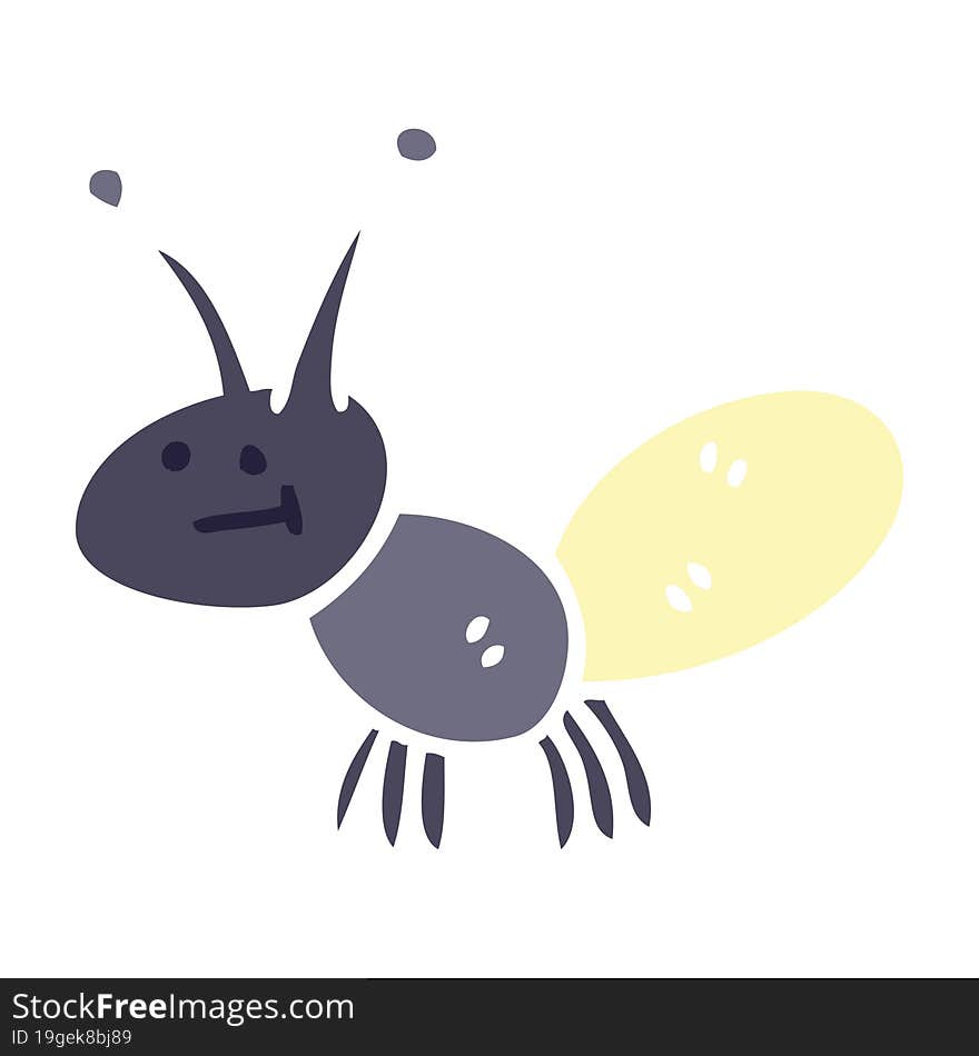 Quirky Hand Drawn Cartoon Light Bug