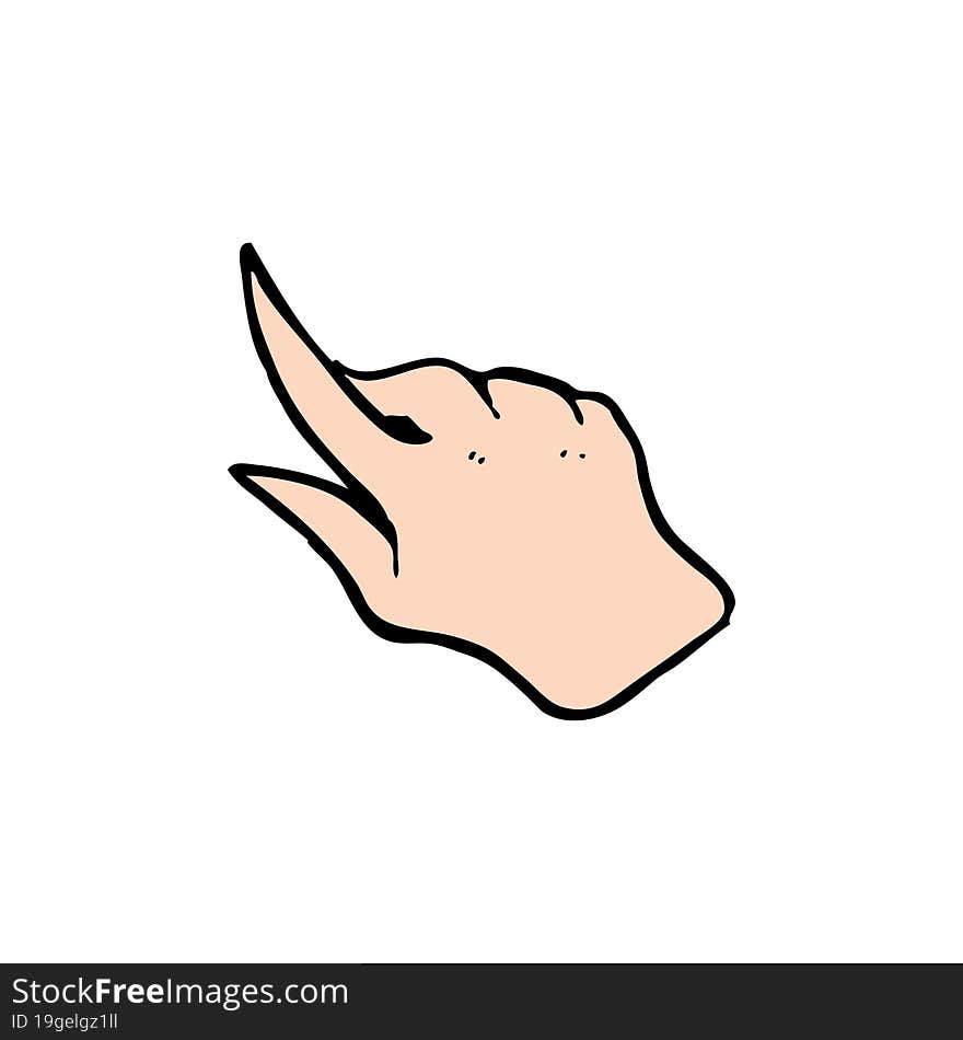 cartoon pointing hand