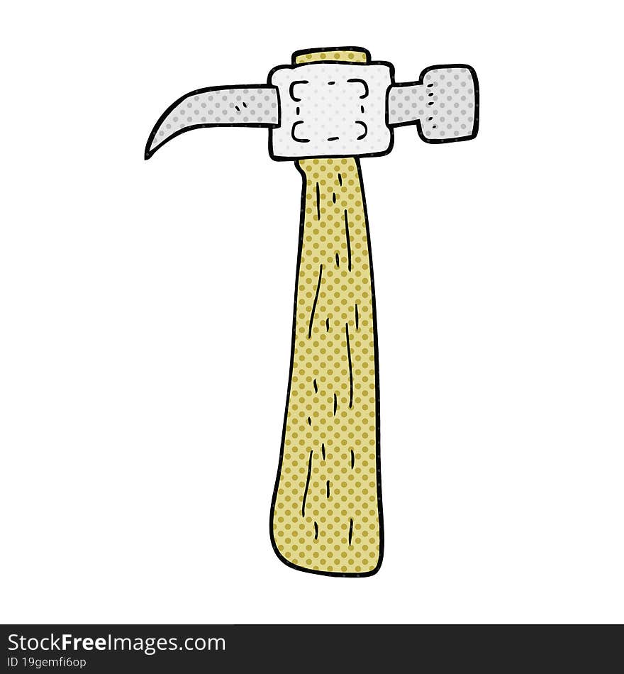 freehand drawn cartoon hammer