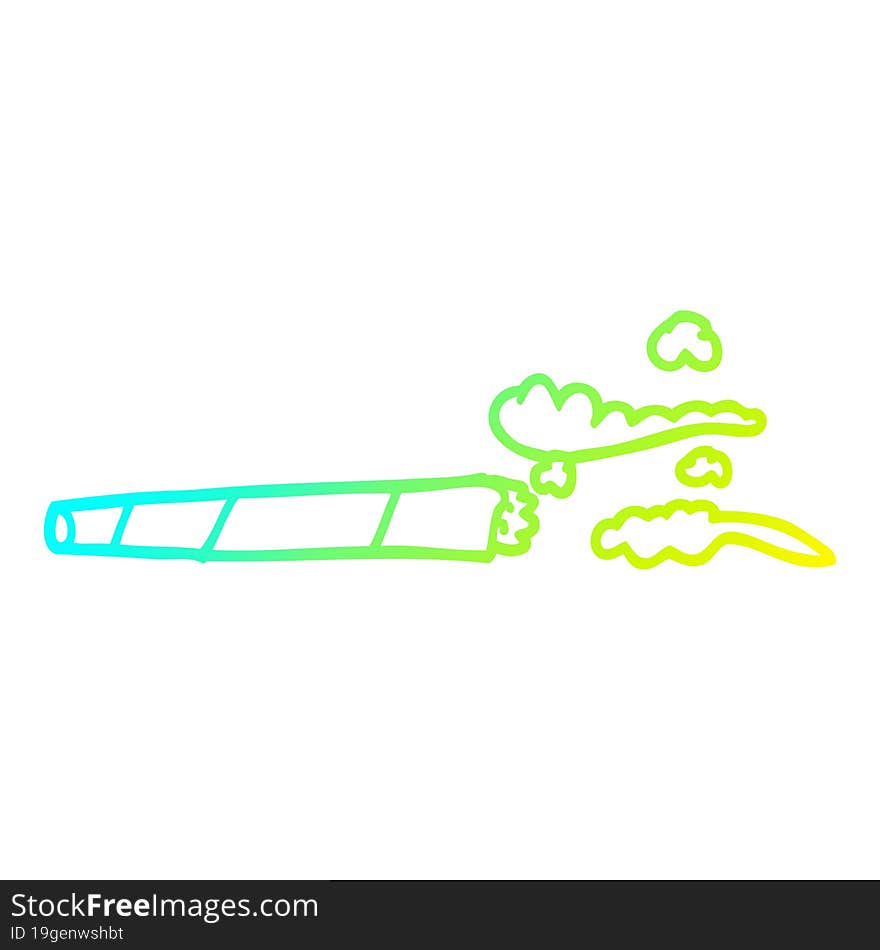 cold gradient line drawing cartoon lit joint