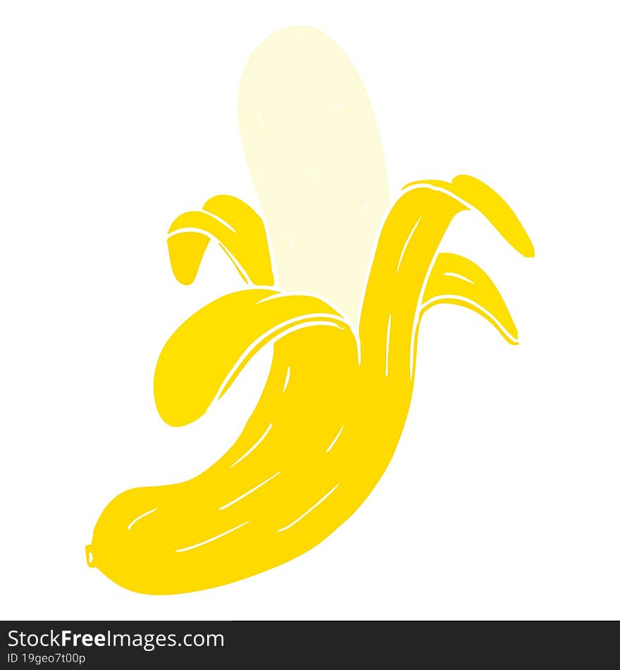 flat color style cartoon banana