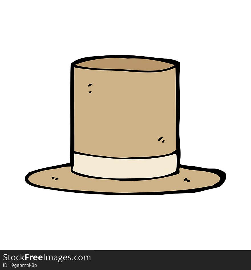 cartoon old top hat