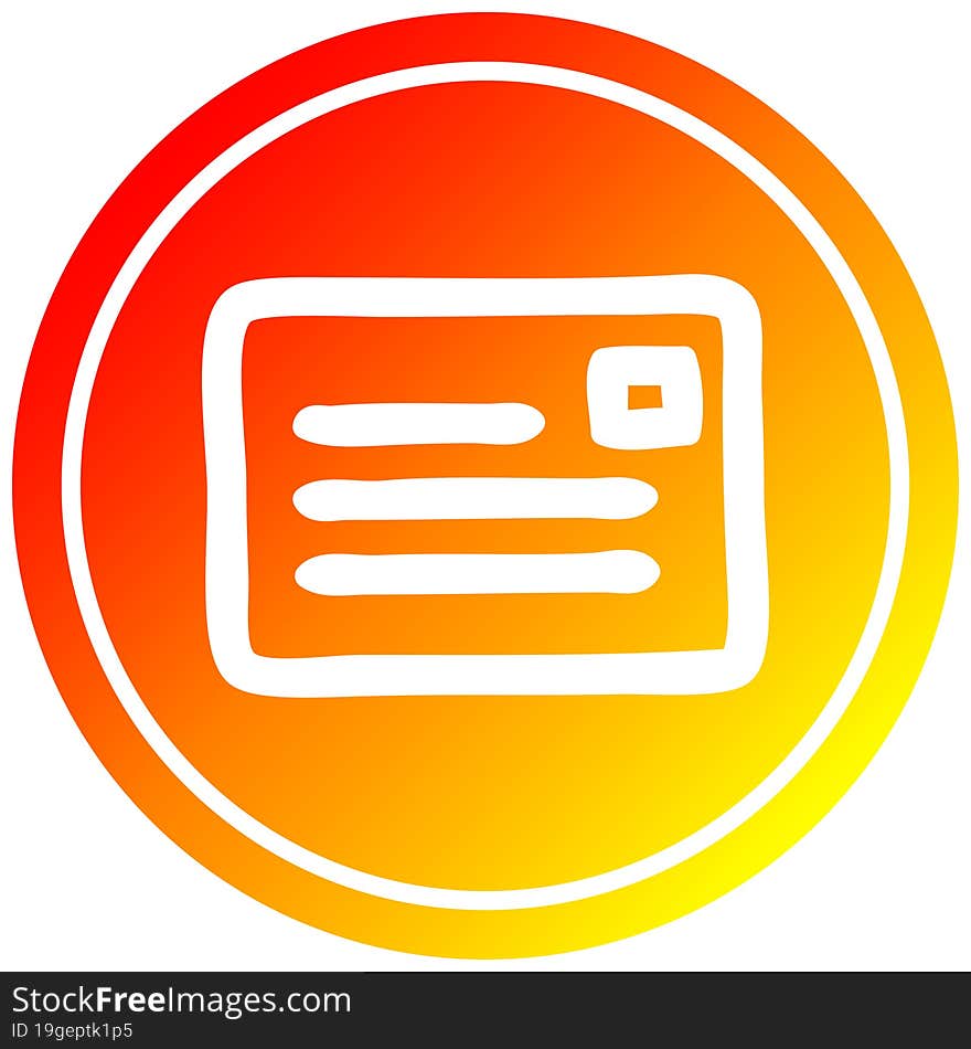 envelope letter circular icon with warm gradient finish. envelope letter circular icon with warm gradient finish