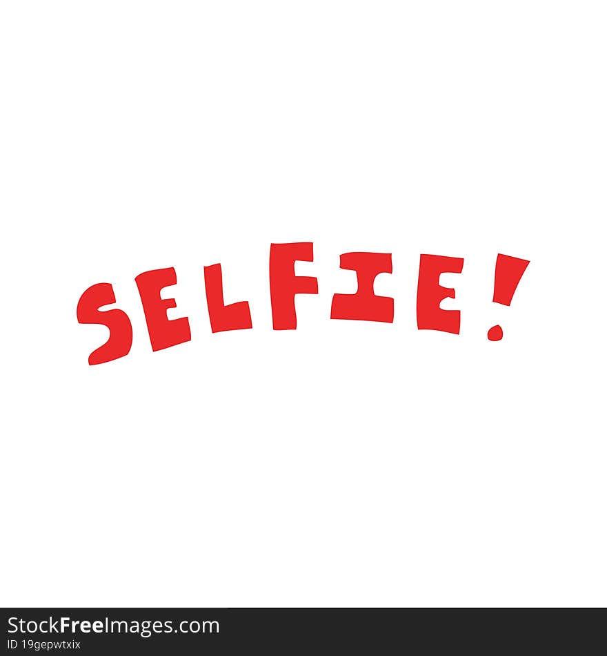 flat color illustration of a cartoon selfie symbol