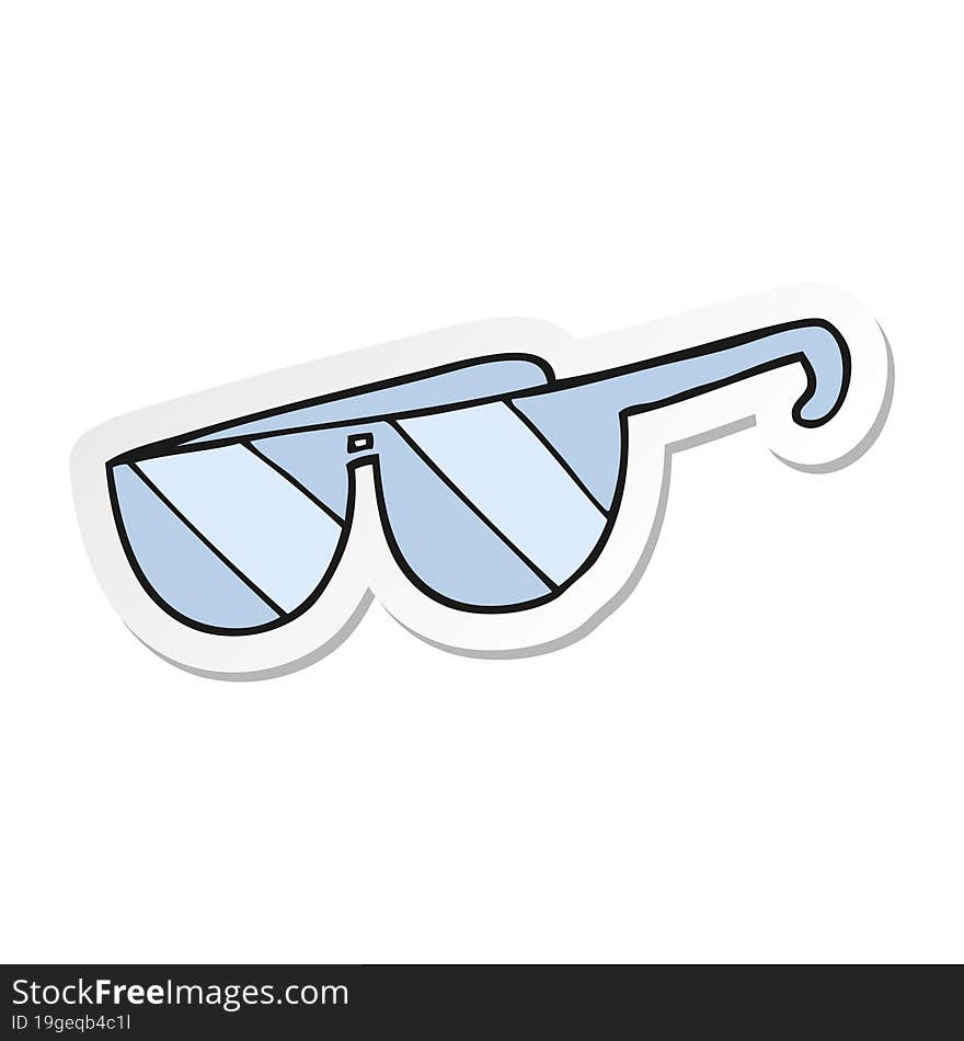 sticker of a cartoon glasses