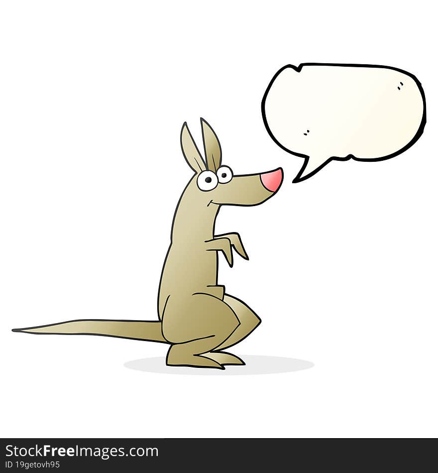 speech bubble cartoon kangaroo