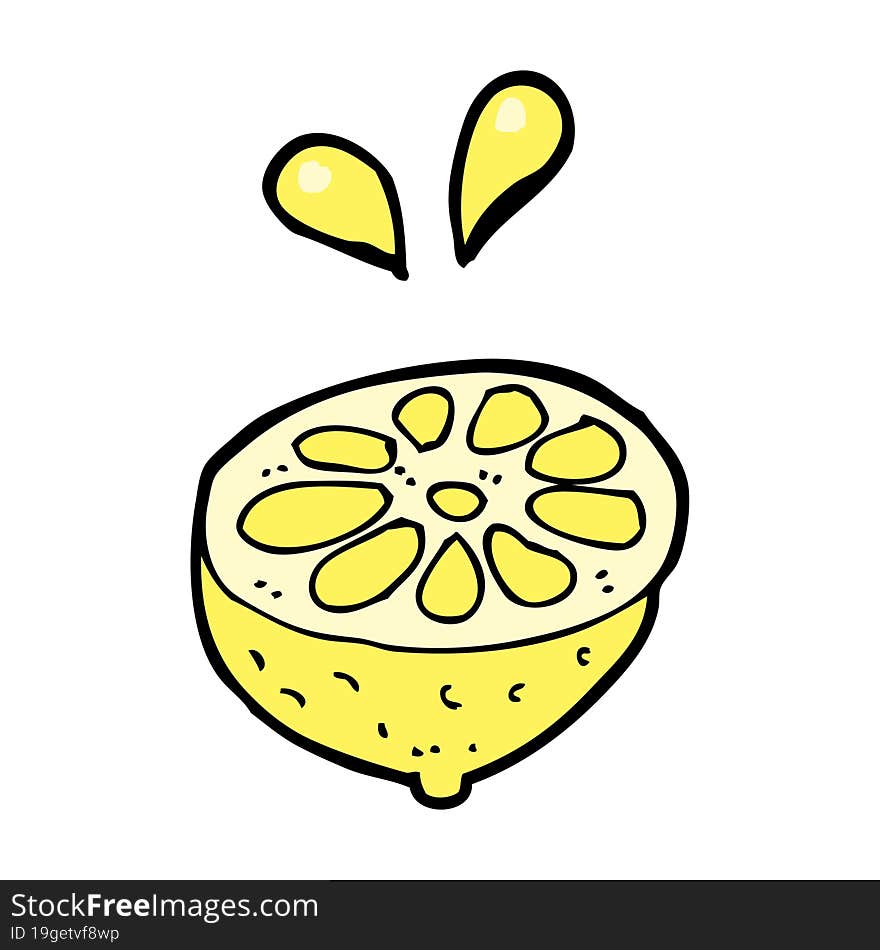 cartoon fresh lemon