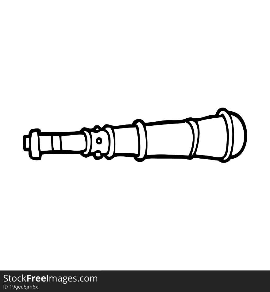 line drawing cartoon telescope