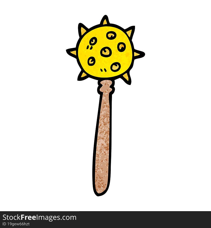 cartoon doodle medieval mace