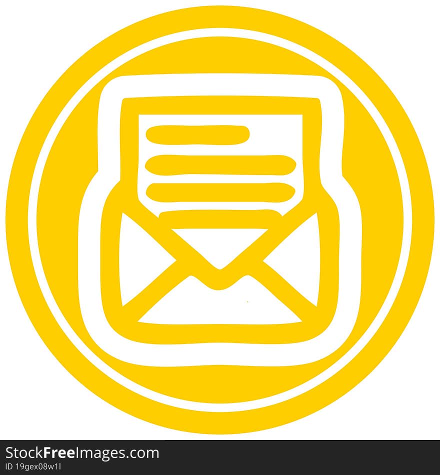 envelope letter circular icon