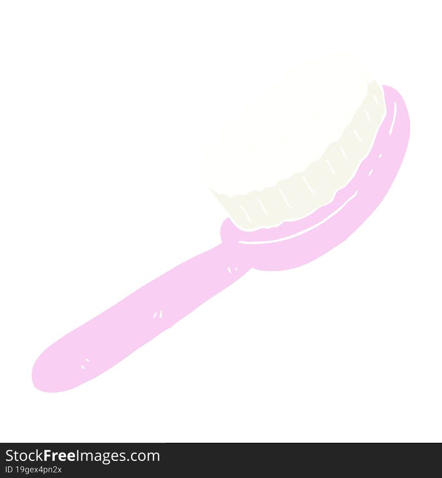 flat color illustration of a cartoon brush