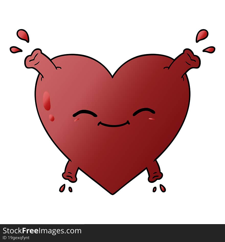 cartoon happy heart. cartoon happy heart