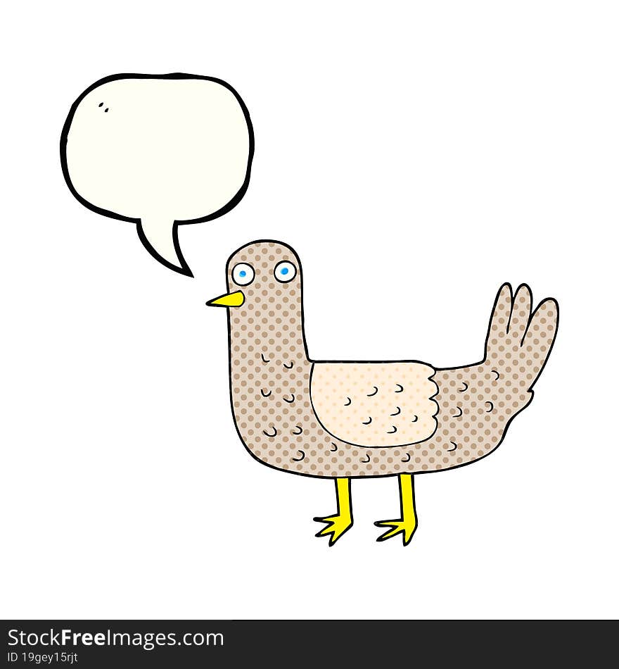 comic book speech bubble cartoon bird