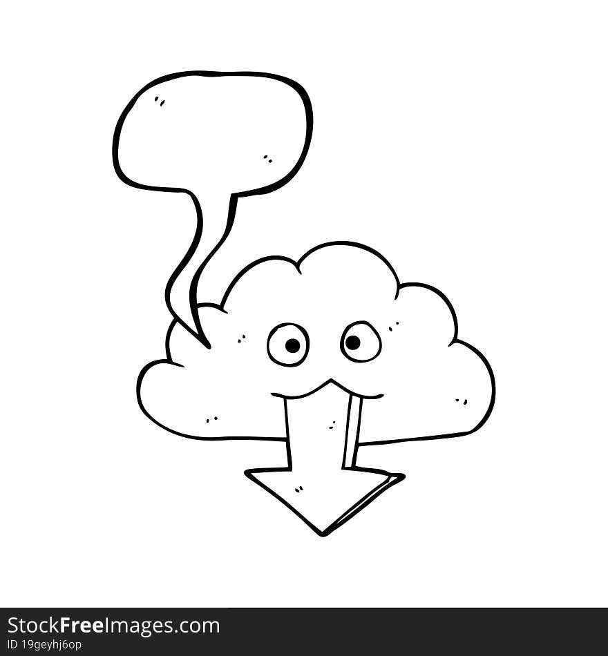 speech bubble cartoon download from the cloud