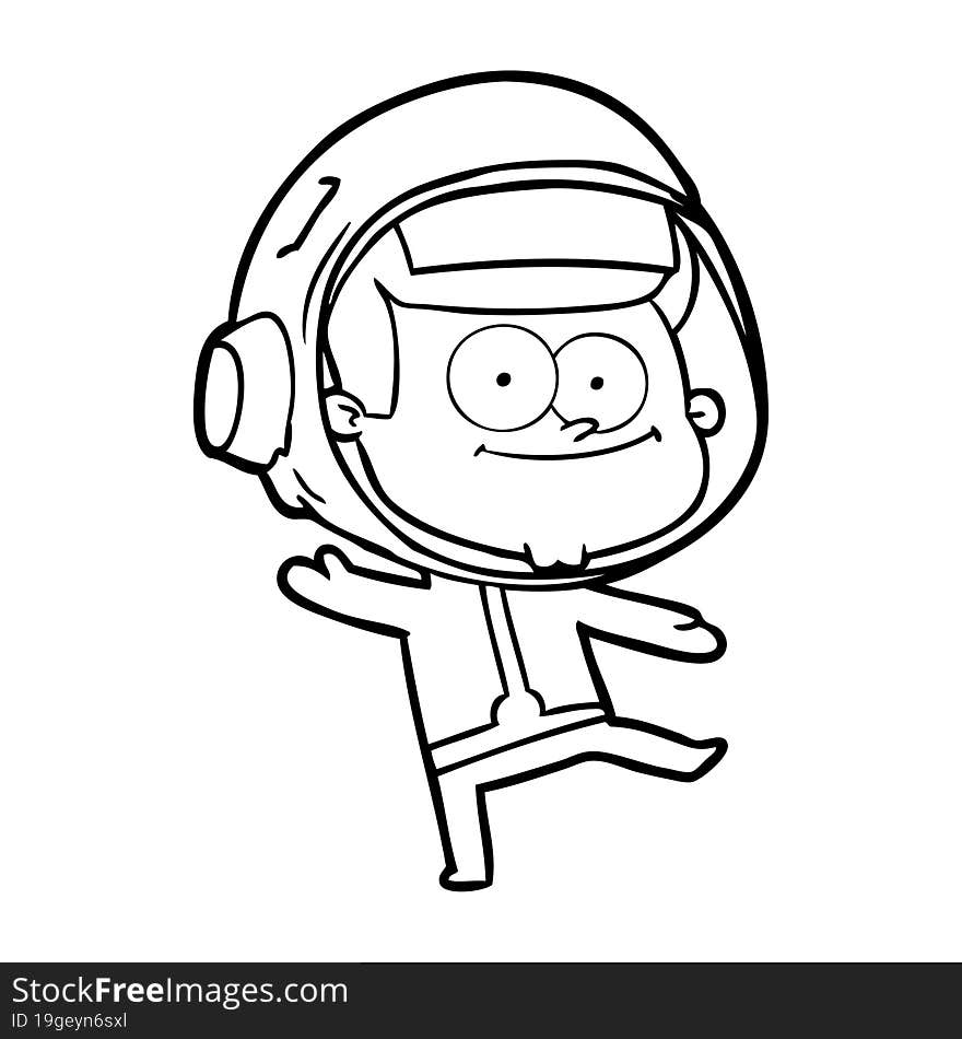 happy astronaut cartoon. happy astronaut cartoon