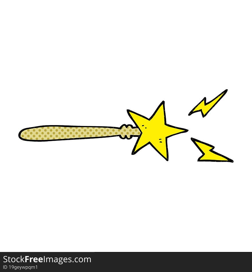 cartoon magic wand