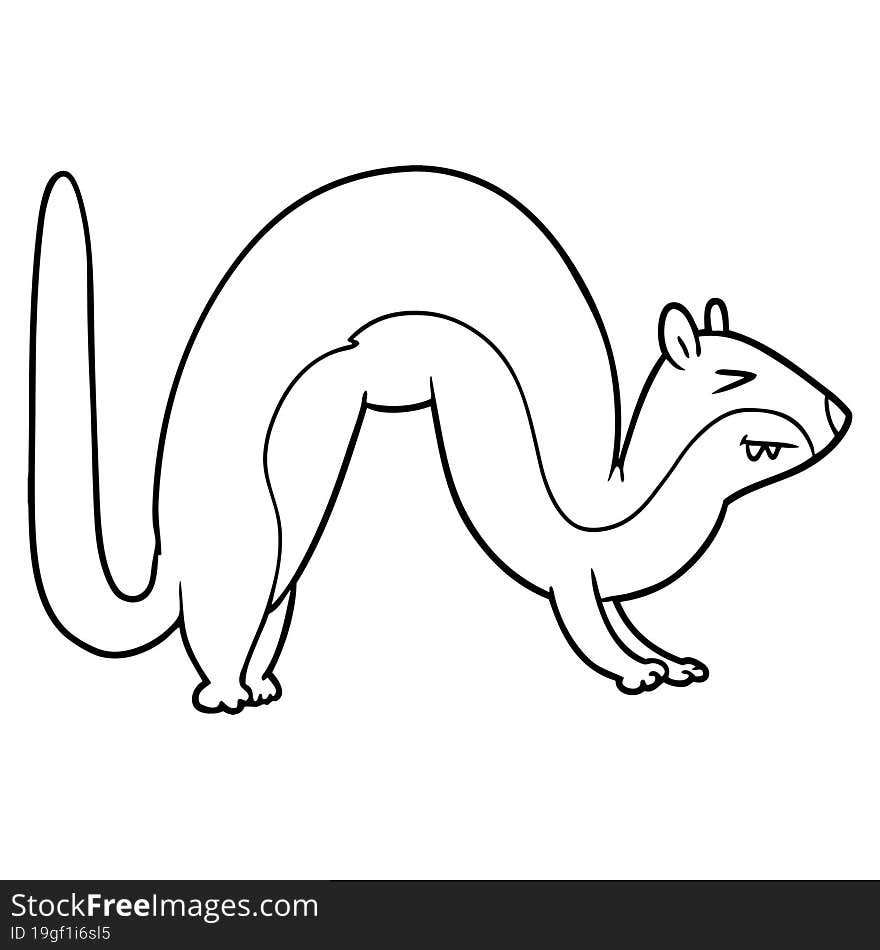 cartoon weasel. cartoon weasel