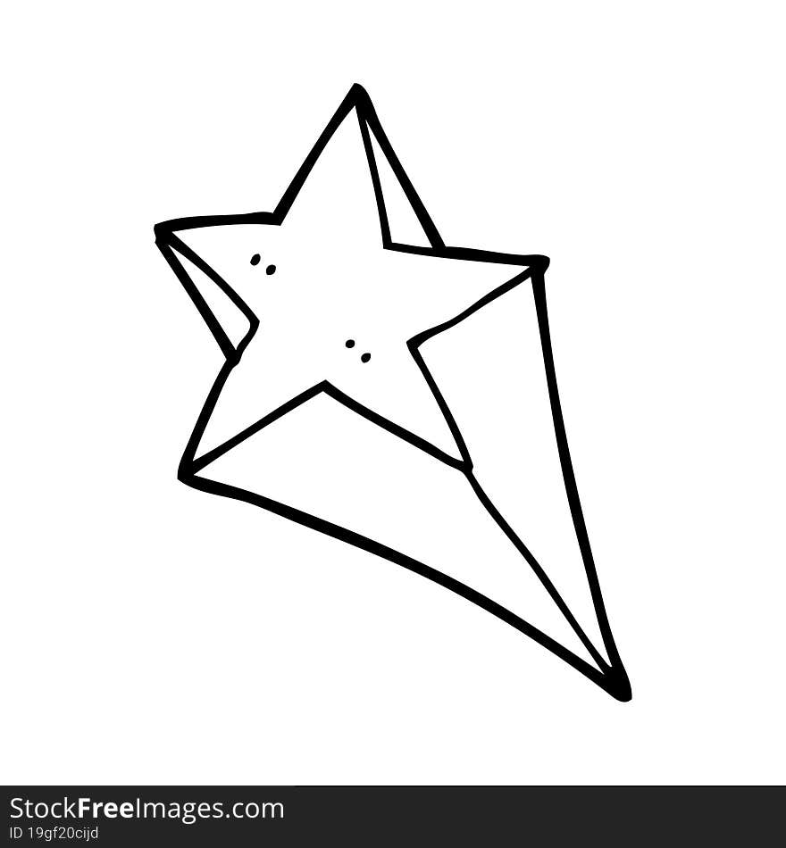 cartoon shooting star