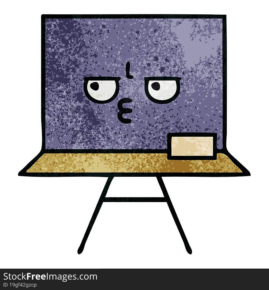 Retro Grunge Texture Cartoon Chalkboard