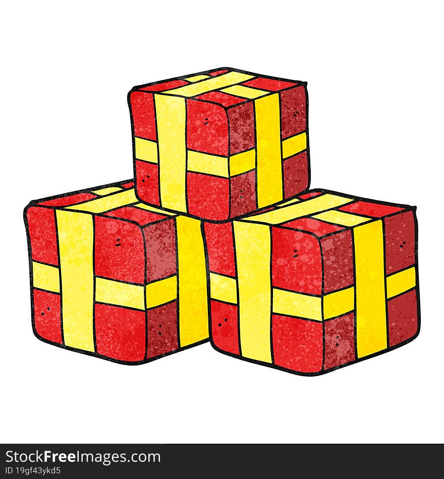 texture cartoon wrapped gifts