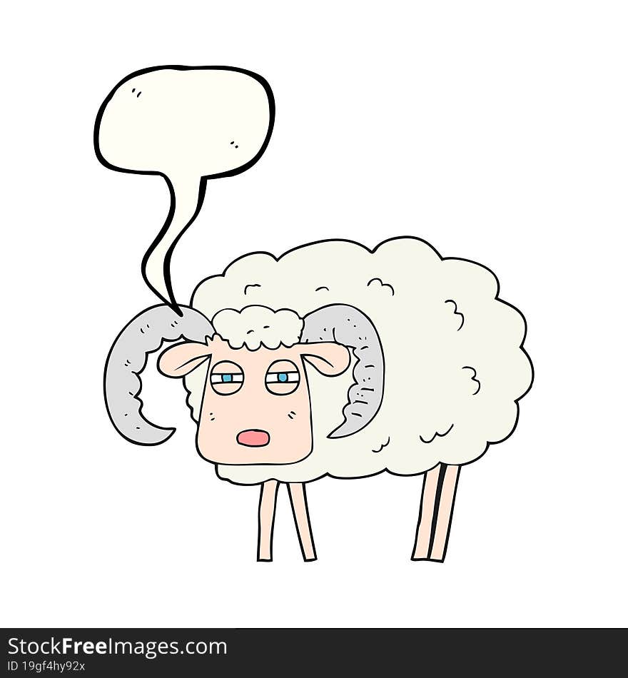 speech bubble cartoon ram