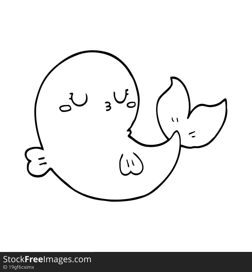 cute cartoon whale