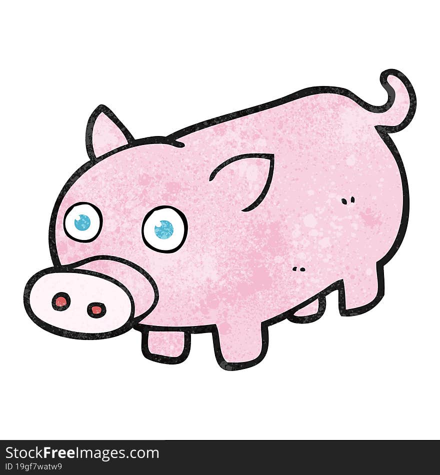 Textured Cartoon Piglet