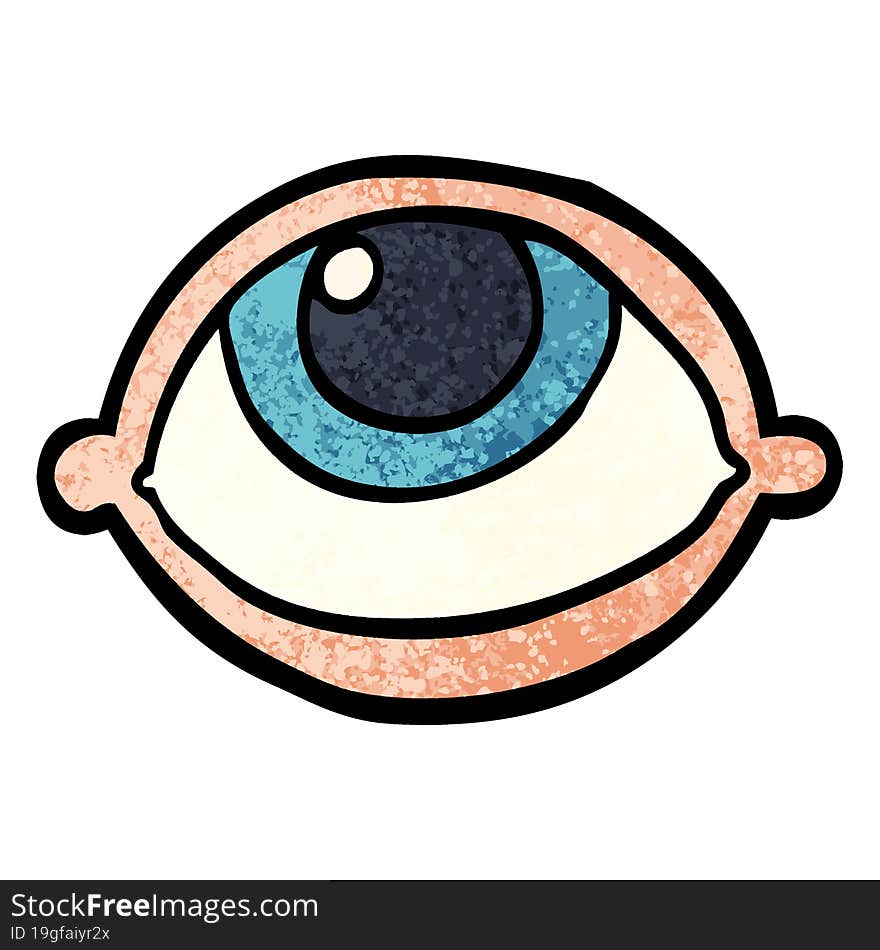 grunge textured illustration cartoon all seeing eye