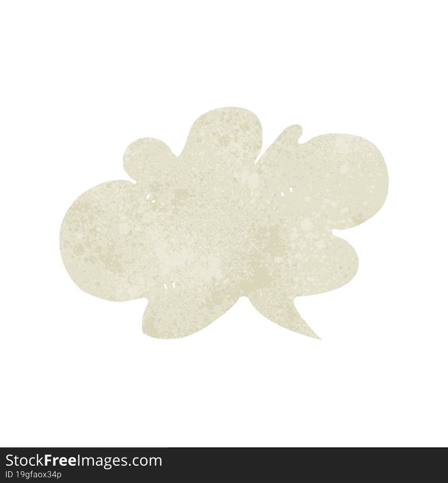 Retro Cartoon Cloud Speech Bubble