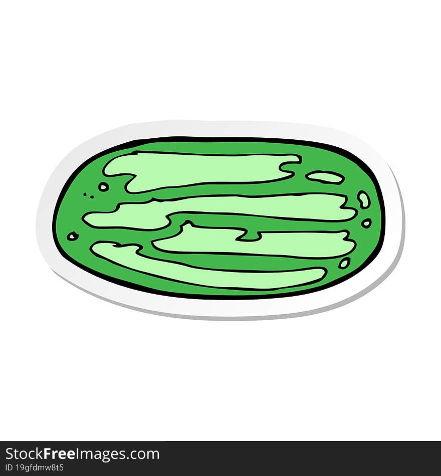 sticker of a cartoon watermelon