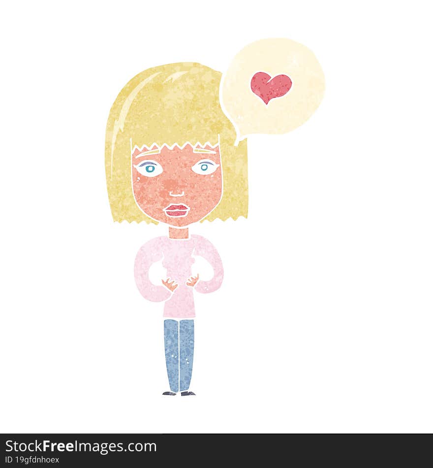 Cartoon Woman In Love