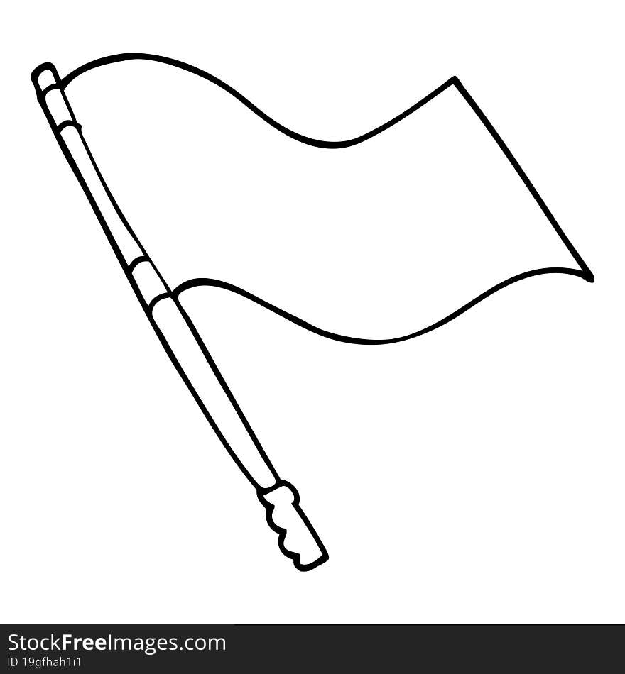 Line Drawing Cartoon Flag