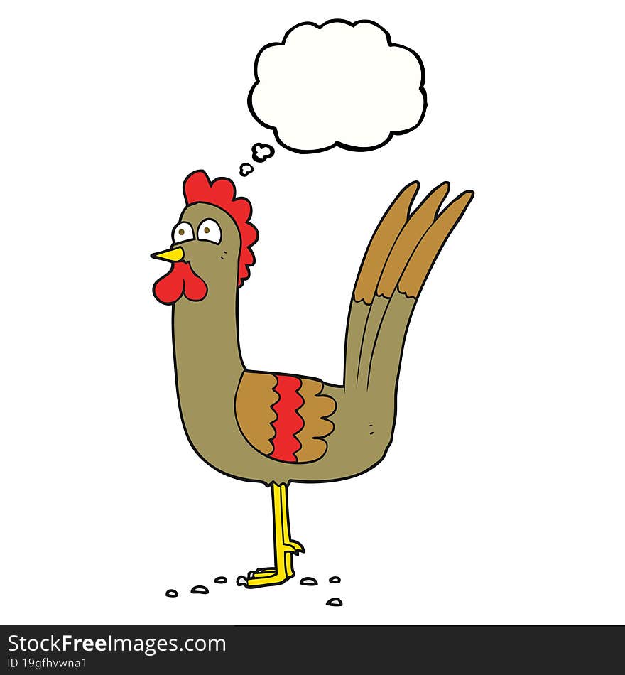 Thought Bubble Cartoon Chicken