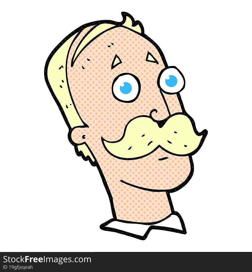 cartoon man with mustache