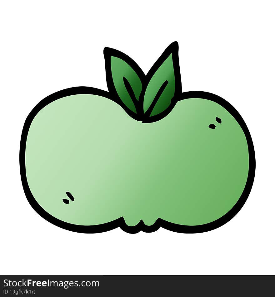 cartoon doodle apple