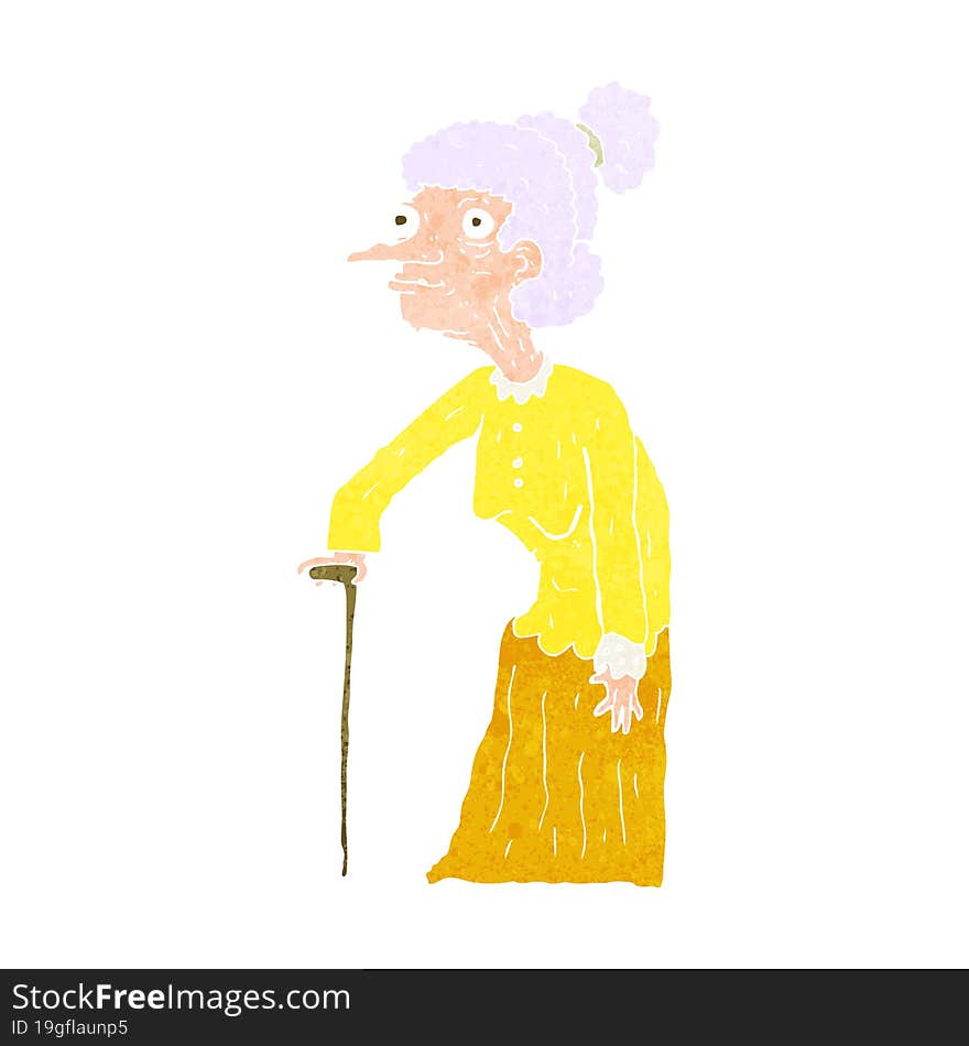 Cartoon Old Woman